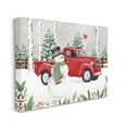 thumbnail image 3 of Winter Wonderland Snowman Cardinal Snowy Red Truck Transportation Painting Gallery-Wrapped Canvas Print Wall Art, 3 of 7