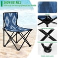 thumbnail image 4 of 600D Oxford Camping Chair Portable Foldable Chair Supports 220 lbs for Picnic, Fishing, Backpacking Blue and White Tie-dye, 4 of 8