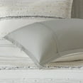 thumbnail image 4 of INK+IVY Nea 3 Piece Full/Queen Cotton Printed Duvet Cover Set with Trims Off White/Gray, 4 of 6