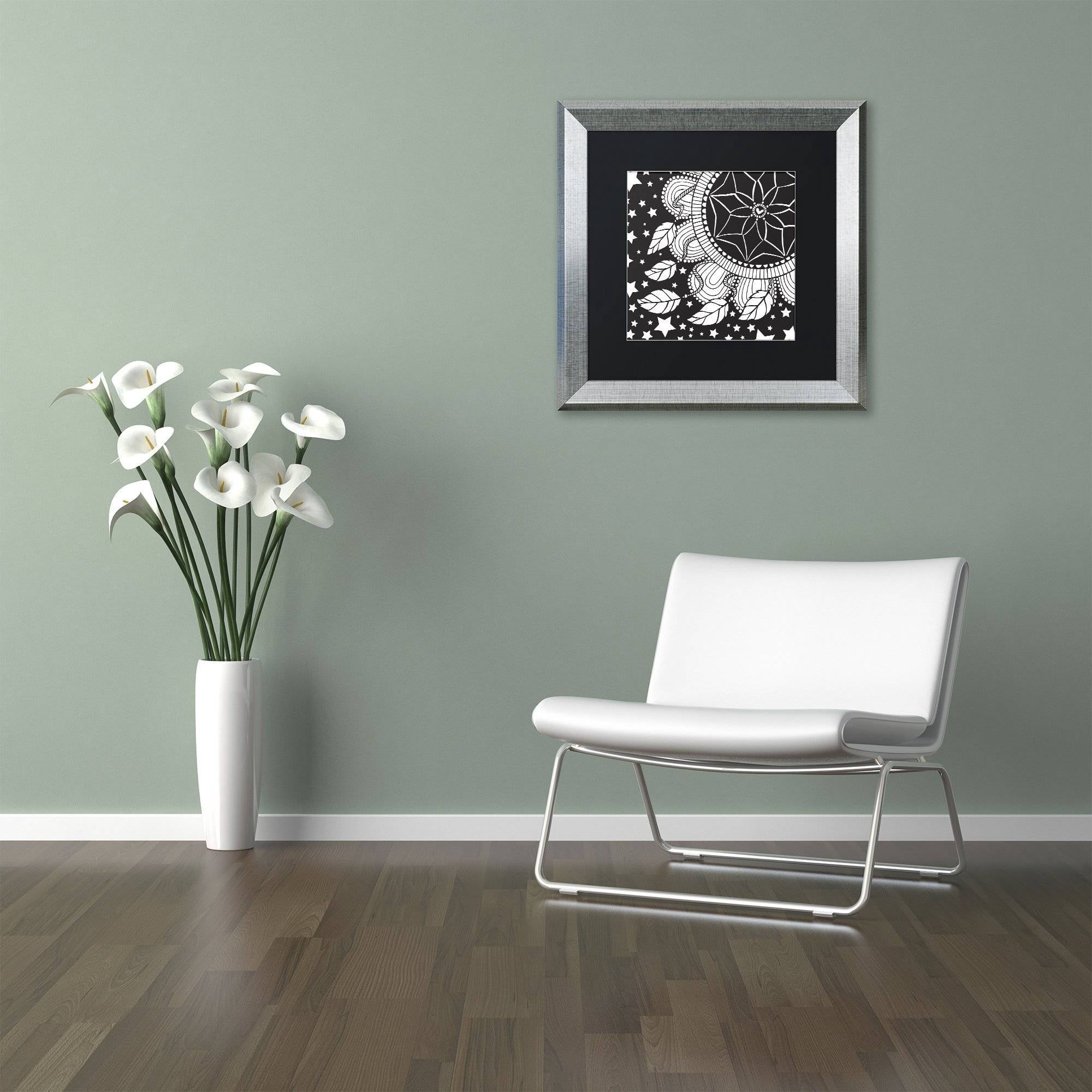 Trademark Fine Art "Dream Catcher" Canvas Art by Hello Angel, Black Matte, Silver Frame