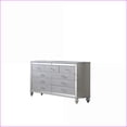 thumbnail image 6 of Bedroom Set King 4 PC with LED Lights, Matte Silver Wood | Wood | Double Dressers, 6 of 10
