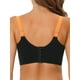 thumbnail image 3 of Sostenes de cobertura total para mujer Inspire Chic con tirantes anchos, largo, espalda alta, acolchados, encaje, push up C 36 Negro, 3 of 5