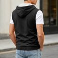 thumbnail image 4 of RUTAYY Men's Sleeveless Zip Up Hoodie Drawstring with Pocket Solid Color Casual Vest Sweatshirt Black, 4 of 6