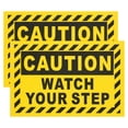 thumbnail image 1 of SHISUYAN 2pcs Watch Your Step Sticker For Floor Safety Anti Slip Strips For Stairs Indoor And Outdoor Use For Hazard Prevention And Safety Warning, 1 of 8