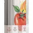 thumbnail image 3 of Tomato Chili Sheer Curtains for Living Room Bedroom Watercolor Fire Vegetable Sheer Curtains 96 Inch Long 2 Panels Set Light Filtering Curtain Window Treatments Drapes for Dining Room, 3 of 6