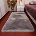 thumbnail image 2 of Alfombra de felpa de imitación de lana gruesa de color blanco con puntos, para dormitorio, ventana salediza, sala de estar, mesa de centro, 2 of 6