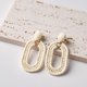 thumbnail image 4 of Aretes SELFWIMG de Rafia Ovalados Colgantes Blancos Hechos a Mano, 4 of 7