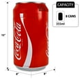 thumbnail image 4 of Coca-Cola 8 Can Portable Mini Fridge w/ 12V DC and 110V AC Cords, 5.4L (5.7 qt) Can Shaped Personal Cooler, Red, Travel Fridge for Drinks, Snacks, Lunch, Home, Office, Dorm Room, RV, 4 of 8