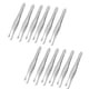thumbnail image 1 of 12 Pcs Flat Tip Eyebrow Trimmer Tweezers Cosmetic Tool Silver Tone, 1 of 5