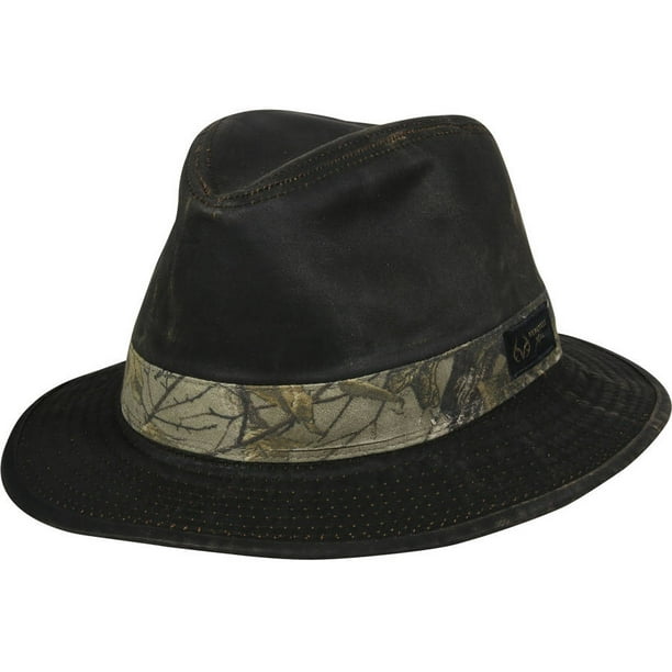 Realtree Men's Realtree Brown Weathered Cotton Safari Hat Walmart