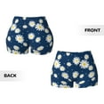 thumbnail image 3 of Rocae Daisies Flowers for Women's Quick-Dry Running Shorts,Ladies Active Athletic Apparel Yoga Workout Gym Running Volleyball Spandex Shorts Small, 3 of 9