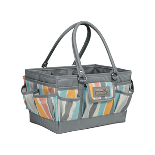 Everything Mary Collapsible Rolling Craft Bag, Heather, Tote with Wheels for Scrapbook & Art Storage