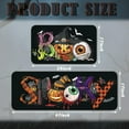 thumbnail image 2 of Set of 2 Halloween Kitchen Rugs and Mats Pumpkin Non Slip Backing Mat with Runner Halloween Cute Kitchen Mats for Floor Indoor Home Holiday Halloween Decor 17x29 and 17x47 Inch, 2 of 6