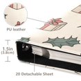 thumbnail image 3 of FORMRS 3 Ring Photo Album 4"x6" Self Adhesive Large Capacity PU Leather Cover, Beige Christmas Gift Pattern, 3 of 8