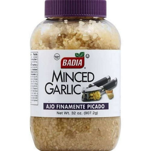 Badia Minced Garlic in Water, 32 Ounce (Pack of 6)