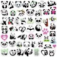 thumbnail image 3 of Paquete de 50 bonitas pegatinas de panda con dibujos de animales para niños y adolescentes, pegatinas de vinilo estético para botella de agua, portátil, monopatín, nevera, escritorio, bicicleta. JAMW Sencillez, 3 of 5