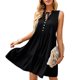 thumbnail image 1 of Vestido con cuello anudado elegante vestido suelto con dobladillo escalonado cuello en V suave elegante para fiesta en la playa Crtynell Otros, 1 of 6