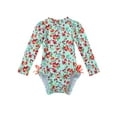thumbnail image 2 of Kaerm One-Piece Rash Guard Swimsuit, Size 6-12 Months, Light Green (Girl's), 2 of 6