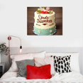 thumbnail image 5 of ONETECH  - Canvas Wall Art - Cake Concept - Giclee Print Gallery Wrap Modern Home Art Ready to Hang  20x16in, 5 of 6