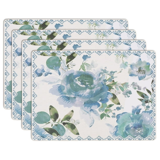 Set Of 6 Expanded Vinyl Placemats Coffee Walmart Com Walmart Com