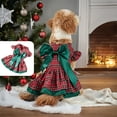 thumbnail image 1 of Xihbxyly Vestido Navideño para Mascotas, Estampado Clásico a Cuadros, Mangas con Volantes, Aspecto Festivo de Osito de Peluche, Material Cómodo, Ropa para Perros Pequeños, Regalo Navideño para Mascot, 1 of 7