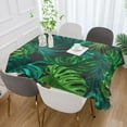 thumbnail image 5 of Tropical Palm Leaves Rectangle Tablecloth, Dust Proof Anti Wrinkle Wipeable Table Cloth Tabletop foration of Dinner Kitchen Wedding Holiday Party 60"x60" Decor Gift, 5 of 7