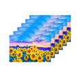 thumbnail image 4 of MKHERT Oil Painting of Sunflowers Placemats Table Mats for Dining Room Kitchen Table Decoration 12x18 inch,Set of 6, 4 of 4