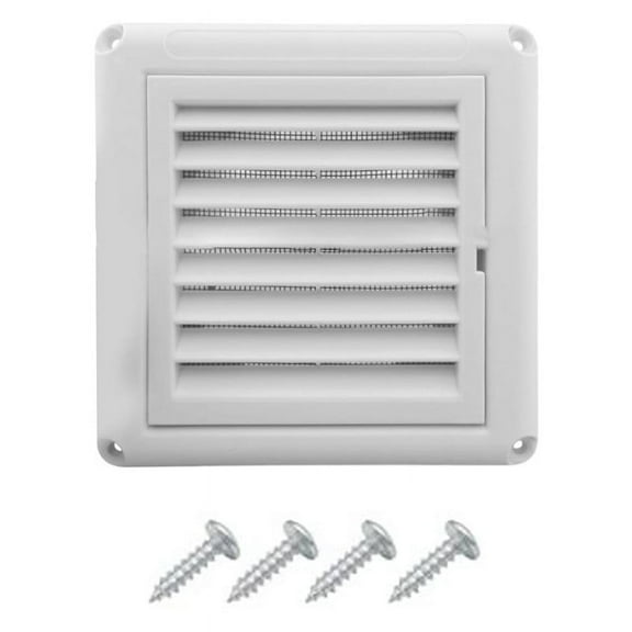 KDJ Plastic Outdoor Vent Shutter Waterproof 150mm 200mm Plastic Square With Mesh - for Home Decor