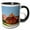 Black/White, variant on 3drose, Denmark, Helsingoer, Historic Architecture - Eu07 Cmi0103 - Cindy Miller Hopkins, 11oz Two-tone Red Mug