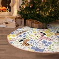 thumbnail image 5 of Rateoe Floral Puppy Pattern Christmas Tree Skirt with Ties , Christmas Tree Decorations, Farmhouse Christmas Decor Xmas Holiday Decorations-36", 5 of 6