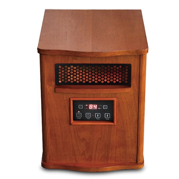 Comfort Glow Quartz Heater with Remote, Oak Finish