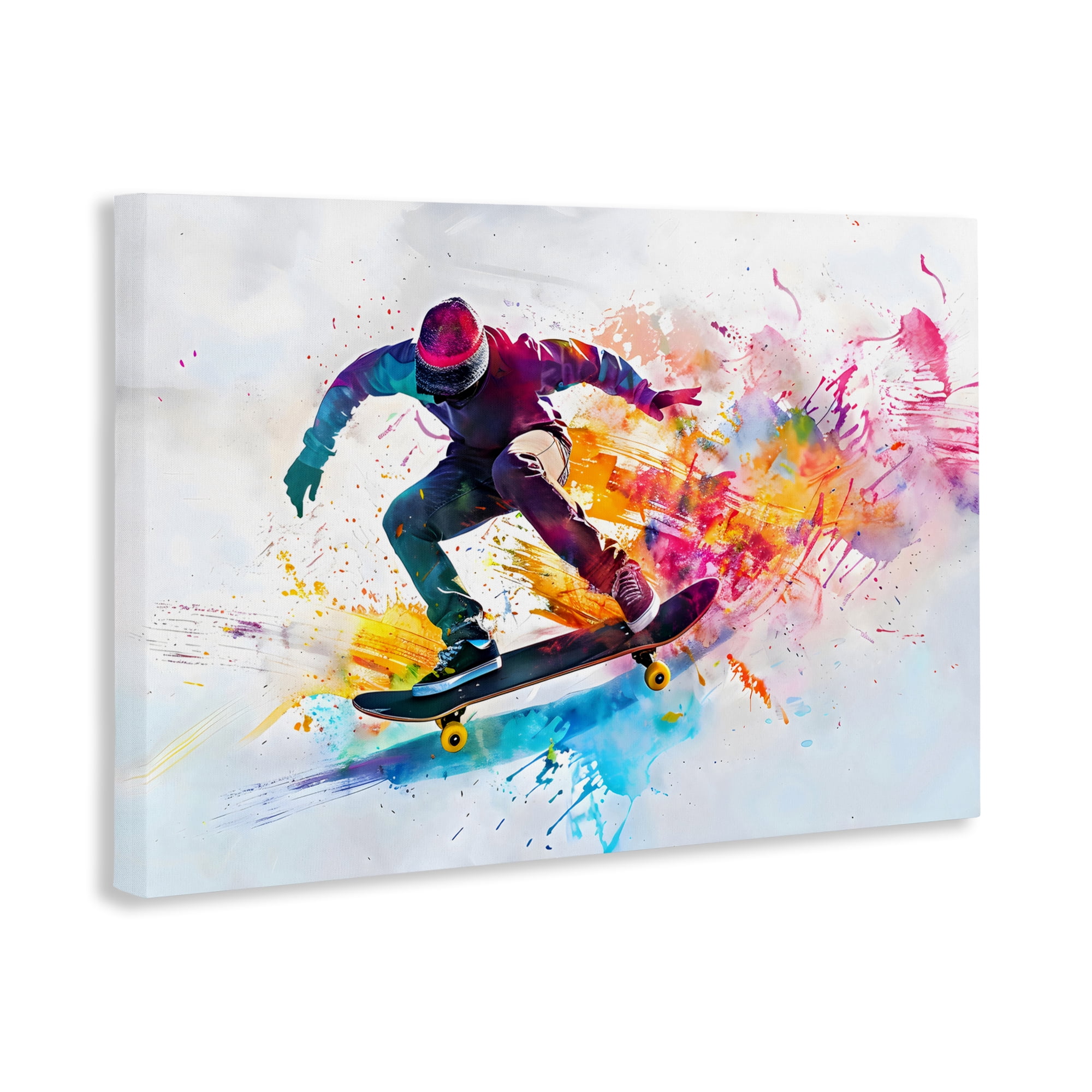 Stupell Industries Skateboarder in Motion Canvas Wall Art, design by Creative Studio