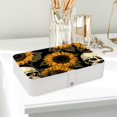 thumbnail image 6 of Sunflower Travel Jewelry Box Organizer Necklace Portable Case Holder Storage Display Stand PU Leather with Removable Compartment, 6 of 6