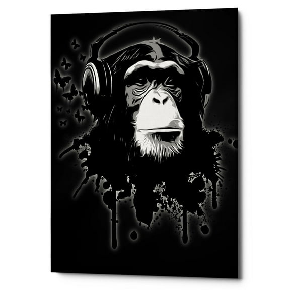 Cortesi Home 'Monkey Business Black' by Nicklas Gustafsson, Canvas Wall Art, 40" x 60"