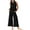 Black, variant on Two Piece Sets for Women Summer Sleeveless Lounge Sets Pleated Ruffle Hem Tank Top and Wide Leg Pants Sets with Pockets