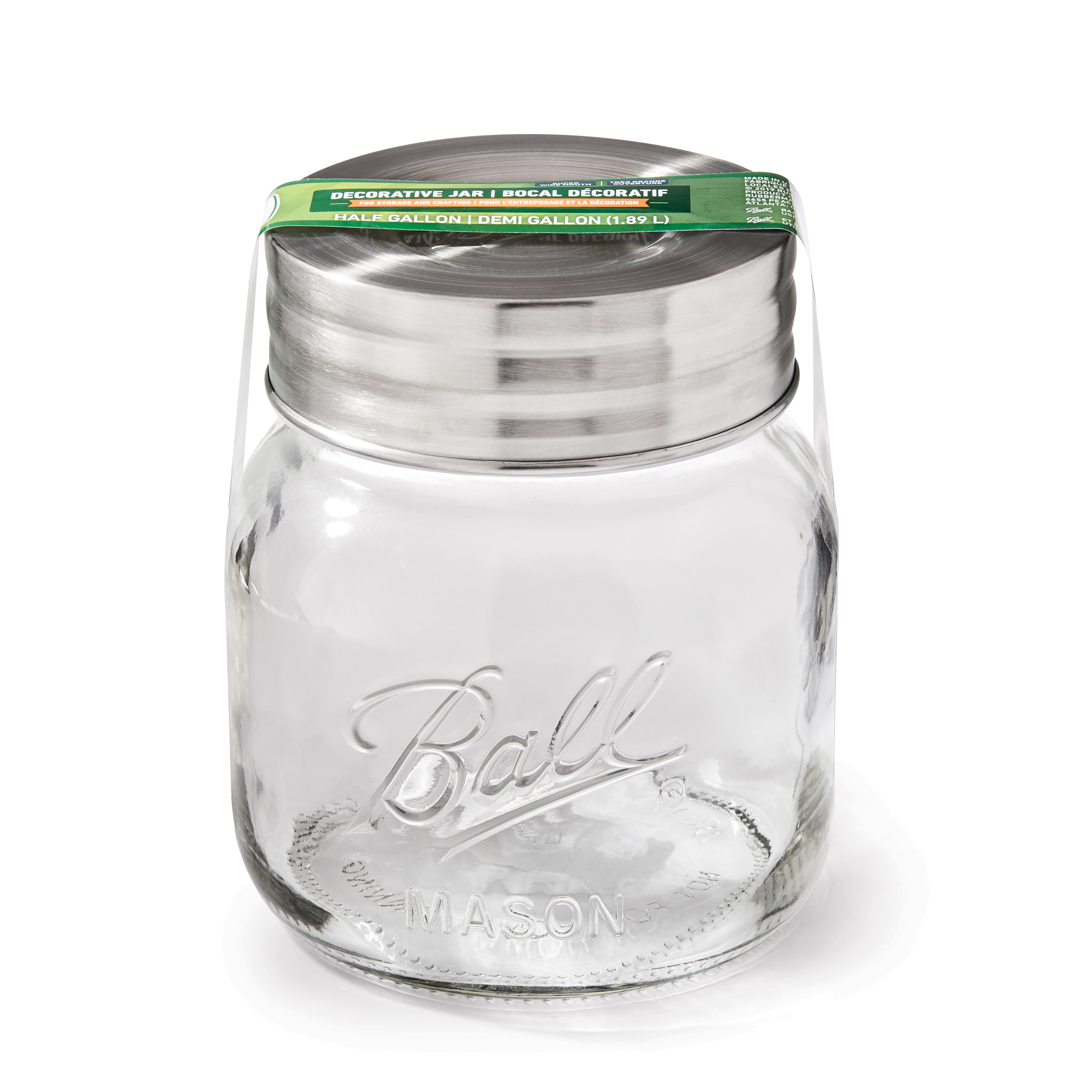 Ball® Extra Wide Half-Gallon Decorative Mason Jar with Metal Lid, Clear, 64 Ounces - image 3 of 5