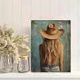 thumbnail image 2 of Qisvanset Framed Canvas Wall Art, 12x16 Inch Romans Blue Coastal Cowboy Bible Wall Print, 2 of 5