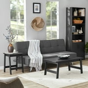 Mainstays Traditional 5 Shelf Bookcase with Doors, Black Finish