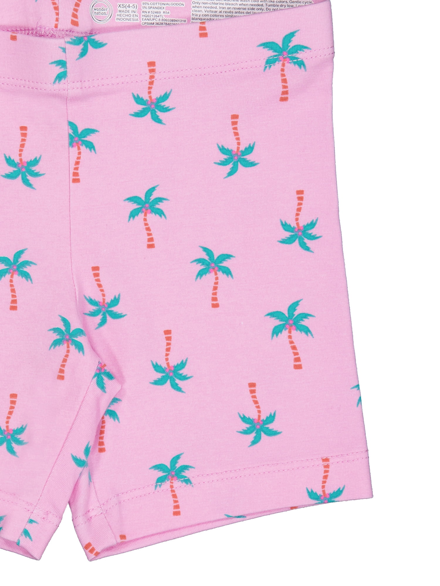 Wonder Nation Girls Bike Short, 2-Pack, Sizes 4-18 & Plus