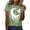 Mint Green, variant on LUOGENLI Female T-shirts for Womens Womens Fashionable Moon Printed Round Neck Short Sleeved Sports Casual T Shirt Womens T-shirts Graphic Tees xxl Tall Summer Clothes Wine L