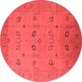 thumbnail image 1 of Ahgly Company Indoor Round Oriental Red Traditional Area Rugs, 6' Round, 1 of 4