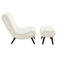thumbnail image 3 of Hawkins Lounger with Ottoman in White Faux Leather, 3 of 8
