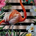 thumbnail image 5 of Orinice Red Bird Shower Curtain Flamingo Animal Tropical Plants Leaves Flowers Black and White Geometric Stripes Bathroom Decoration Polyester Fabric Shower Curtains Set  36x72, 5 of 7