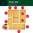 thumbnail image 3 of Royal Craft Wood 5-Piece Bamboo Drawer Organizer Box Set –  Storage Trays for Kitchen, Bathroom, Office, Desk – Utensil Holder and Silverware Drawer Organizer (Natural), 3 of 8