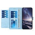 thumbnail image 3 of TECH CIRCLE Stylish Wallet Case for Galaxy A25 5G, Built-in 8 Card Slots/1 Cash Slot, Stand Function, with Wrist Strap, Cute Embossed Butterfly PU Leather Flip Case, Lightblue, 3 of 7