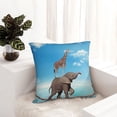 thumbnail image 5 of Wukai Elephant Giraffe Premium Polyester Fleece Pillow Covers with Hidden Zipper Closure,Luxuriously Soft and Durable-12"x12", 5 of 7