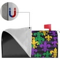 thumbnail image 4 of Mardi Gras. Mailbox Cover Mailbox Wraps, Waterproof Mailbox Covers Magnetic Post Box Cover Large Size 25.5"(L) x 21"(W) Garden Yard Outside Farmhouse Home Decor, 4 of 6