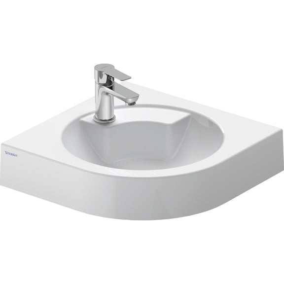 Duravit 044845-1Hole-L Architec 21" Ceramic Vanity Top - White / Glazed Underside
