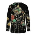 thumbnail image 5 of Ailaofu Christmas Sweatshirt Women Funny Ugly Christmas Pullover Shirt Xmas Holiday Santa Prints Long Sleeve Tops, 5 of 5