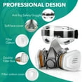 thumbnail image 2 of TRQWH Dust Goggles Reusable Respirator Mask with Filters for Polishing, Spraying, Dust, Construction Work, Woodworking and More, 2 of 8